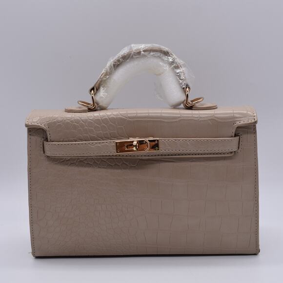 Francesca's Becca Structured Crocodile Satchel Purse Handbag NWT - Picture 1 of 12